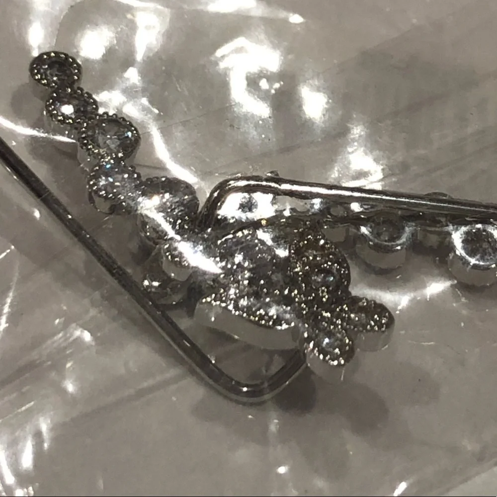 Crystal Butterfly Ear Cuff Earrings - Picture 4 of 5